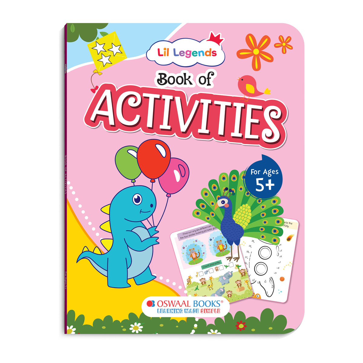 Lil Legends Book of Activities for Age 5+ | Fun Learning Workbook with Writing, Colouring, Phonics, Maths, Puzzles and More | Early Learning Activity Book | For Nursery/Kindergarten