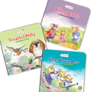 Lil Legends Mindful Moments Series - Slow Down Leo, Troubled Milly and The Yellow Patch | Set of 3 Books for Kids | Illustrated Stories to Build Concentration and Self Control | Age 5+