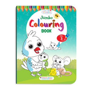 Lil Legends Jumbo Colouring Book Vol 3 for Kids | Bold Outlines and Fun Designs | Nature, Animals and Fun Scenes | Big Size Colouring Activity Book | For Toddlers/LKG/UKG | Age 5+