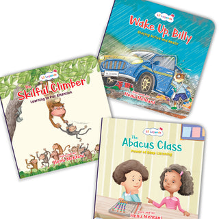 Lil Legends Mindful Moments Series - Wake Up Billy, Skilful Climbers and The Abacus Class | Set of 3 Books for Kids | Illustrated Stories to Build Concentration and Attention | Age 5+