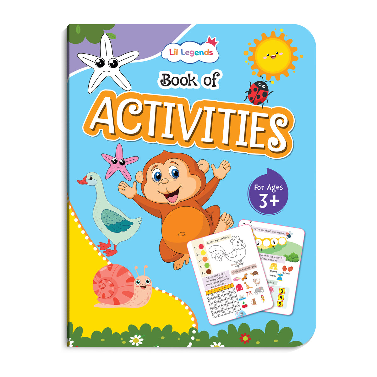 Lil Legends Book of Activities for Kids Age 3+ | Fun Learning Workbook with Tracing, Colouring, Matching and Puzzles | Early Learning Activity Book | For Toddlers/Nursery/LKG/UKG