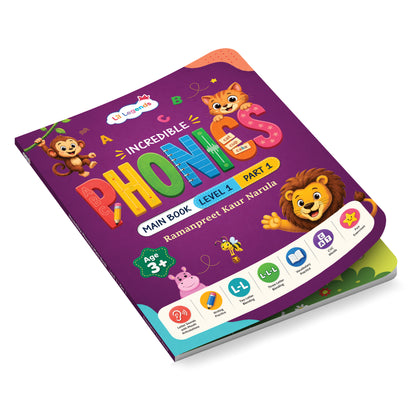 Lil Legends Incredible Phonics Level 1 Part 1 Main Book | Letter Sounds, Tracing, Writing and Fun Activities | Phonics Workbook for Beginners | Age 3+