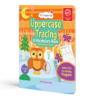 Lil Legends Alphabet Writing Starter Pack | 3 Books | Uppercase A-Z Levels 1 and 2 + Lowercase D'Nealian Style | India's First Pre-Writing Programme | LKG/UKG | Age 3-6