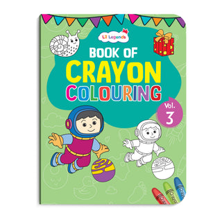 Lil Legends Crayon Colouring Book Vol 3 for Kids | Bold Outlines and Simple Designs | Animals, Birds and Surrounding World | Fun Colouring Activity Book | For LKG/UKG | Age 3+