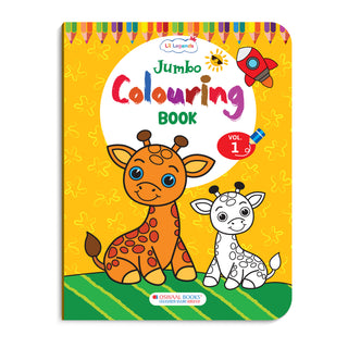 Lil Legends Jumbo Colouring Book Vol 1 for Kids | Bold Outlines and Fun Designs | Animals and Birds | Big Size Colouring Activity Book | For Nursery/LKG | Age 3+