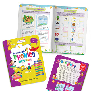 Lil Legends Incredible Phonics Level 4 Main Book for Kids | Long Vowels, Complex Blends, Multi-Syllabic Words | Phonics Reading Book | Advanced Phonics Workbook | For Class 1 and 2 | Age 6-8