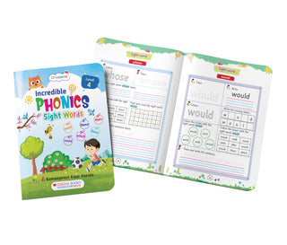 Lil Legends Incredible Phonics Sight Words Book Level 4 for Kids | Complex High Frequency Words and Sentence Reading | Fun Activity Book | For Class 1 and 2 | Age 6-8