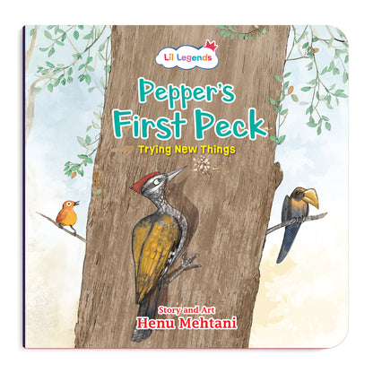 Lil Legends Mindful Moments Series - Pepper's First Peck, Trying New Things | Picture Story Book for Kids | Illustrated Stories to Build Self-Control and Emotional Learning | Age 5+