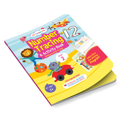Oswaal Lil Legends Number Learning Pack | Set of 2 Books | Number Tracing and Activity Levels 1 and 2 | Counting and Early Maths | India's First Pre-Writing Programme | Age 2-5