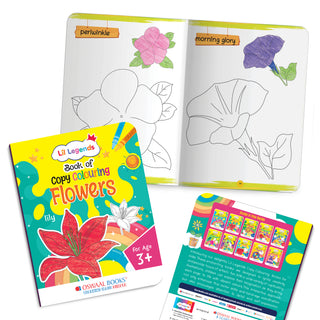 Lil Legends Books of Copy Colouring Set of 5 Books for Kids | Animals, Alphabets, Vegetables, Flowers and Fruits | Fun Activities and Vocabulary Booster for Kids | For LKG/UKG | Age 3+