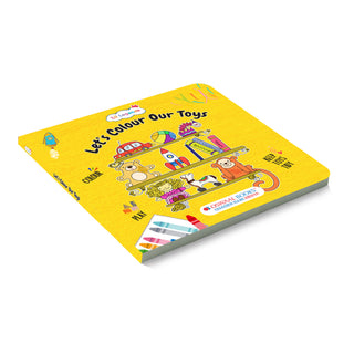 Lil Legends Let's Colour Set of 2 Colouring Books | Toys and Nature | Travel-Friendly Hardboard Support | Boosts Focus and Creativity | For UKG/Primary | Age 4+