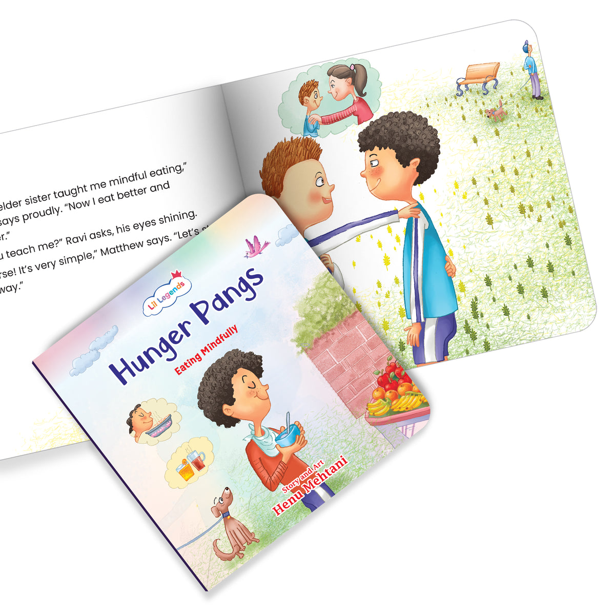 Lil Legends Mindful Moments Series - Hunger Pangs, Eating Mindfully | Picture Story Book for Kids | Illustrated Stories to Build Self-Control and Emotional Learning | Age 5+