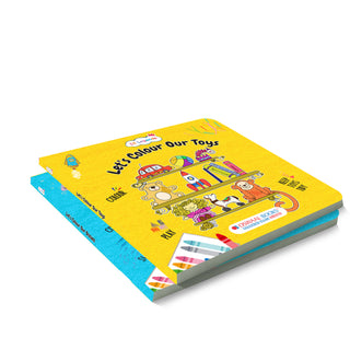 Lil Legends Let's Colour Set of 2 Colouring Books | Toys and Oceans | Travel-Friendly Hardboard Support | Boosts Focus and Creativity | For UKG/Primary | Age 4+