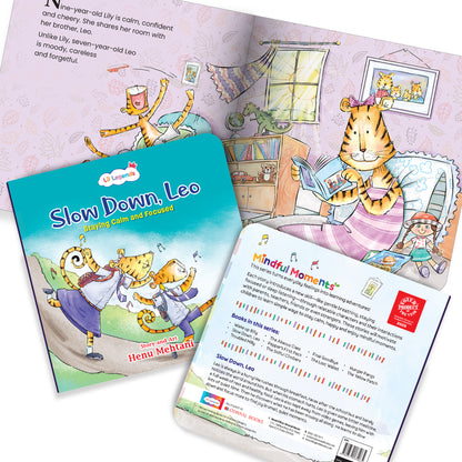 Lil Legends Mindful Moments Series - Slow Down, Leo, Staying Calm and Focused | Picture Story Book for Kids | Illustrated Stories to Build Self-Control and Emotional Learning | Age 5+