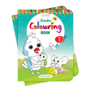 Lil Legends Jumbo Colouring Book Vol 3 for Kids | Bold Outlines and Fun Designs | Nature, Animals and Fun Scenes | Big Size Colouring Activity Book | For Toddlers/LKG/UKG | Age 5+