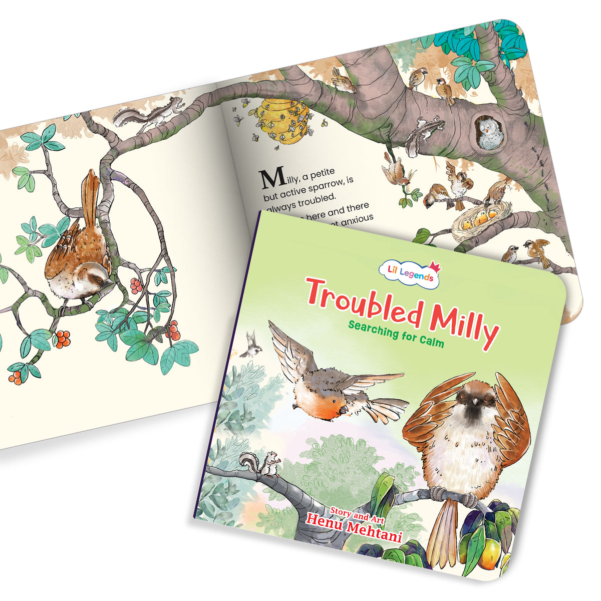 Lil Legends Mindful Moments Series - Troubled Milly, Searching for Calm | Picture Story Book for Kids | Illustrated Stories to Build Self-Control and Emotional Learning | Age 5+