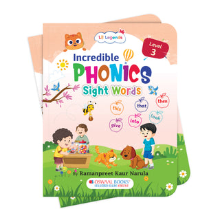 Lil Legends Incredible Phonics Level 3 Sight Words Book for Kids | Tricky and High Frequency Words | Reading Fluency and Fun Activity Book | For Class 1 and 2 | Age 5-7