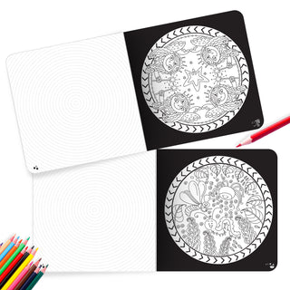 Lil Legends Let's Colour Set of 2 Colouring Books | Dreams and Nature | Travel-Friendly Hardboard Support | Boosts Focus and Creativity | For UKG/Primary | Age 4+