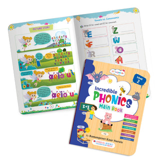 Lil Legends Incredible Phonics Level 2 Main Book for Kids | CVC Words, Short Vowels, 2 and 3 Letter Blending | Early Reading Foundation | Phonics Workbook | For UKG/ Class 1 | Age 4-6