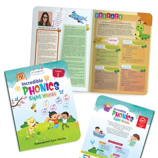 Lil Legends Incredible Phonics Level 1 Sight Words Book for Kids | High Frequency Words and CVC Words | English Reading and Activity Book | For Nursery/LKG | Age 3-5