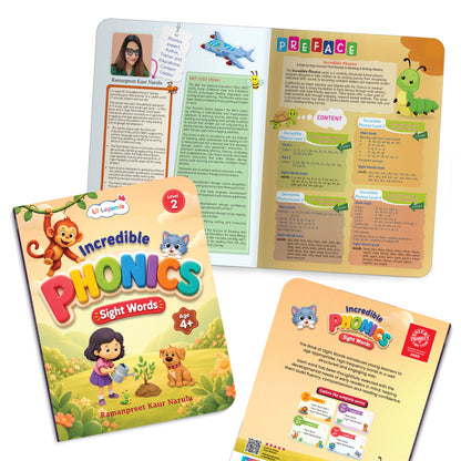 Lil Legends Incredible Phonics Level 2 Sight Words Book | High Frequency Words and Reading Practice | Vocabulary and Activity Book | Age 4+