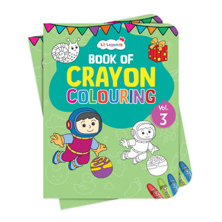 Lil Legends Crayon Colouring Book Vol 3 for Kids | Bold Outlines and Simple Designs | Animals, Birds and Surrounding World | Fun Colouring Activity Book | For LKG/UKG | Age 3+