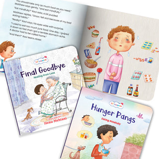 Lil Legends Mindful Moments Series - Pepper's First Peck, Lost Wallet, Hunger Pangs and Final Goodbye | Set of 4 Books for Kids | Illustrated Stories to Build Courage and Resilience | Age 5+