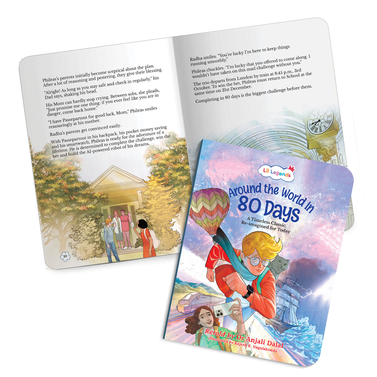 Lil Legends Timeless Classics Re-Imagined for Today | Set of 2 Books | Gulliver's Travels and Around the World in 80 Days | Vocabulary, Imagination and Value Booster Stories | For Age 7+