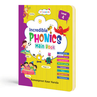 Lil Legends Incredible Phonics Level 4 Main Book for Kids | Long Vowels, Complex Blends, Multi-Syllabic Words | Phonics Reading Book | Advanced Phonics Workbook | For Class 1 and 2 | Age 6-8