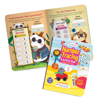 Lil Legends Number Learning Pack | Set of 2 Books | Number Tracing and Activity Levels 1 and 2 | Counting and Early Maths | India's First Pre-Writing Programme | Age 2-5