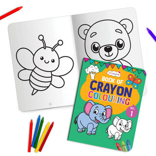 Lil Legends Crayon Colouring Book Vol 1 for Kids | Bold Outlines and Simple Designs | Animals, Birds and More | Fun Colouring Activity Book | For Nursery/LKG | Age 2+