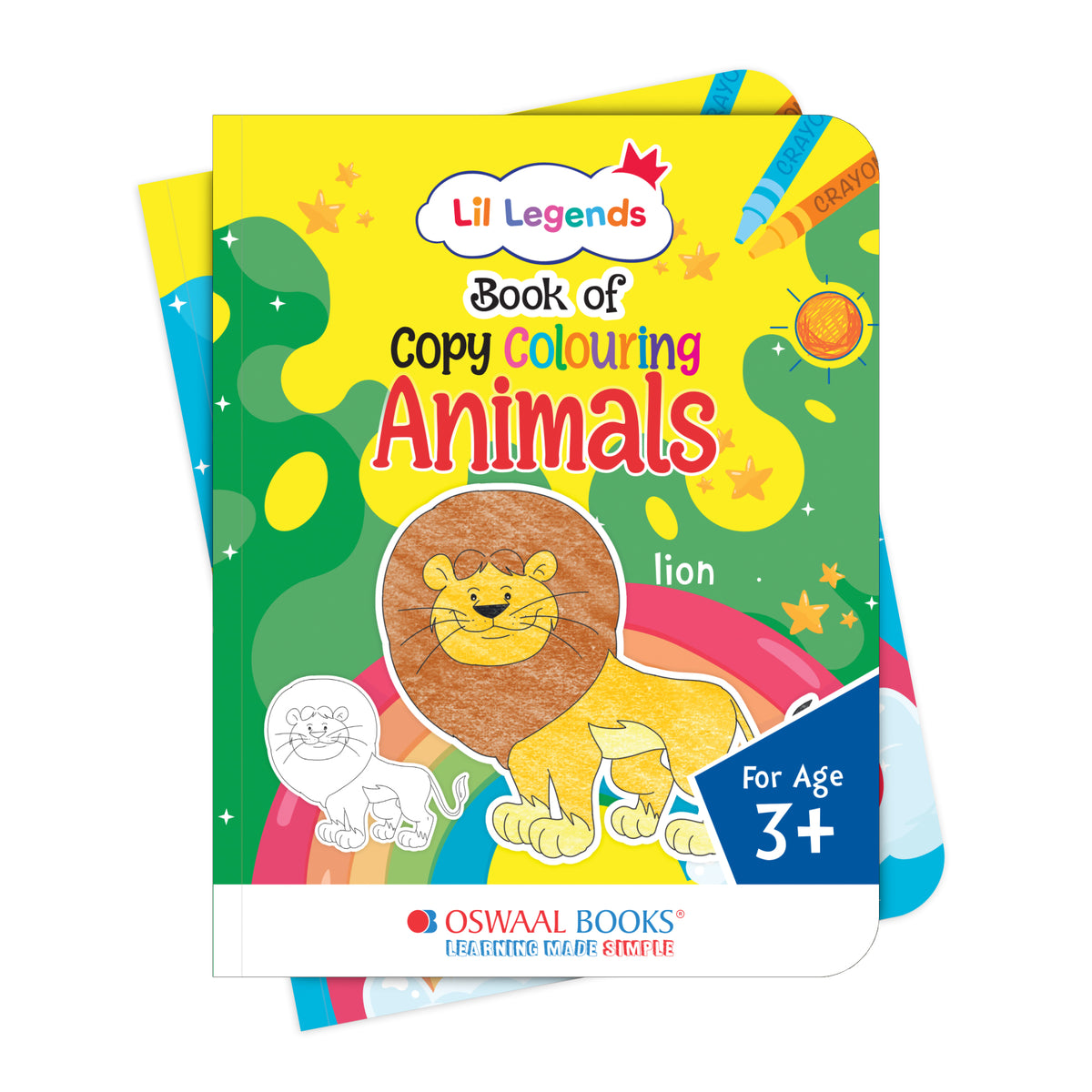 Lil Legends Books of Copy Colouring Set of 5 Books for Kids | Animals, Alphabets, Vegetables, Flowers and Fruits | Fun Activities and Vocabulary Booster for Kids | For LKG/UKG | Age 3+