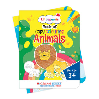 Lil Legends Books of Copy Colouring Set of 5 Books for Kids | Animals, Alphabets, Vegetables, Flowers and Fruits | Fun Activities and Vocabulary Booster for Kids | For LKG/UKG | Age 3+
