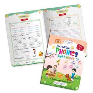 Lil Legends Incredible Phonics Level 3 Sight Words Book for Kids | Tricky and High Frequency Words | Reading Fluency and Fun Activity Book | For Class 1 and 2 | Age 5-7