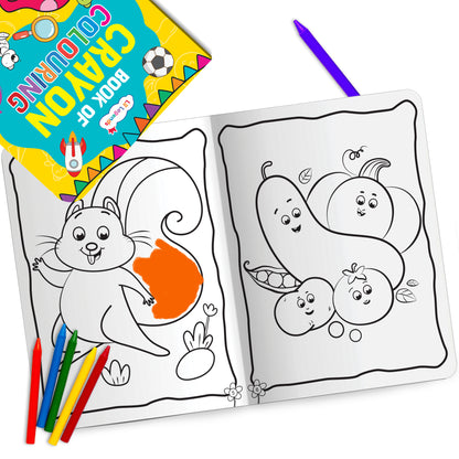 Lil Legends Book Of Crayon Colouring Vol. 5 | Builds Focus, Creativity and Colour Recognition | Colouring Activity Book with Detailed Designs | For LKG/UKG | Age 4+