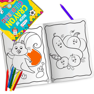 Lil Legends Book Of Crayon Colouring for Kids | Builds Focus, Creativity and Colour Recognition | Colouring Activity Book with Detailed Designs | For LKG/UKG | Age 4+