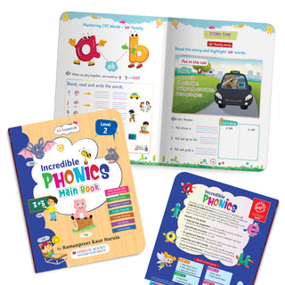 Lil Legends Incredible Phonics Level 2 Main Book for Kids | CVC Words, Short Vowels, 2 and 3 Letter Blending | Early Reading Foundation | Phonics Workbook | For UKG/ Class 1 | Age 4-6