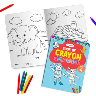 Lil Legends Book Of Crayon Colouring Vol 4 for Kids | Animals, Birds and Surrounding World | Boosts Focus, Creativity and Patience | Fun Activity Book | For UKG/Class 1/Class 2 | Age 4+