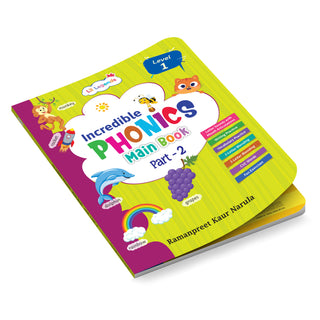 Lil Legends Incredible Phonics Level 1 Main Book Part 2 for Kids | Letter Sounds, Tracing, Writing, Word Recognition and Fun Activities | Phonics Workbook | For Nursery/LKG | Age 3-5