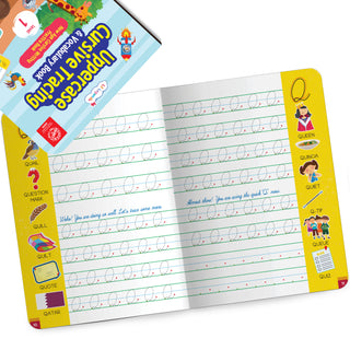 Lil Legends Uppercase Cursive Tracing & Vocabulary Workbook for Kids | Level 1 Handwriting Practice Book | Learn Letter Formation & Improve Writing Skills | Age 4+