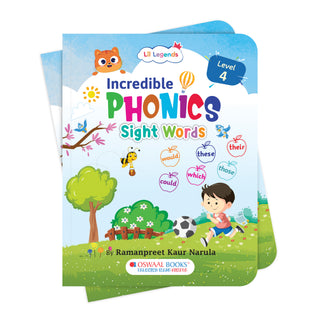 Lil Legends Incredible Phonics Sight Words Book Level 4 for Kids | Complex High Frequency Words and Sentence Reading | Fun Activity Book | For Class 1 and 2 | Age 6-8
