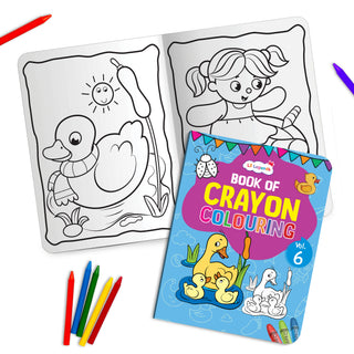 Lil Legends Book Of Crayon Colouring for Kids | Builds Focus, Creativity and Colour Recognition | Colouring Activity Book with Detailed Designs | For UKG/Class 1 | Age 5+