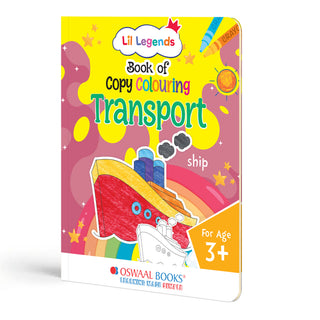 Lil Legends Books of Copy Colouring Set of 5 Books for Kids | Transport, Shapes, Numbers, Clothes and Birds | Fun Activities and Vocabulary Booster | For LKG/UKG | Age 3+