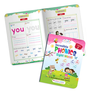 Lil Legends Incredible Phonics Level 2 Sight Words Book for Kids | High Frequency Words and Reading Practice | Vocabulary and Activity Book | For UKG and Class 1 | Age 4-6