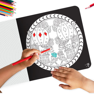 Lil Legends Let's Colour Set of 2 Colouring Books | Toys and Dreams | Travel-Friendly Hardboard Support | Boosts Focus and Creativity | For UKG/Primary | Age 4+