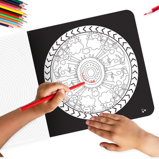 Lil Legends Let's Colour Set of 2 Colouring Books | Animals and Ocean | Travel-Friendly Hardboard Support | Boosts Focus and Creativity | For UKG/Primary | Age 4+