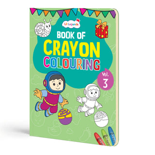 Lil Legends Crayon Colouring Book Vol 3 for Kids | Bold Outlines and Simple Designs | Animals, Birds and Surrounding World | Fun Colouring Activity Book | For LKG/UKG | Age 3+