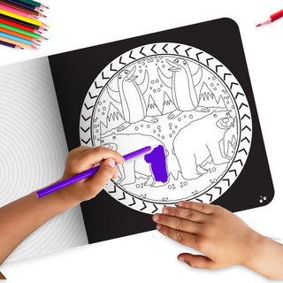 Lil Legends Let's Colour Set of 2 Colouring Books | Animals and Dreams | Travel-Friendly Hardboard Support | Boosts Focus and Creativity | For UKG/Primary | Age 4+