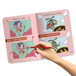 Lil Legends Interactive Learning Activity Book Combo Set of 2 for Kids Age 4+ Years - Spot the Difference & Word Search Puzzles | Brain Games to Boost Vocabulary, Observation & Critical Thinking