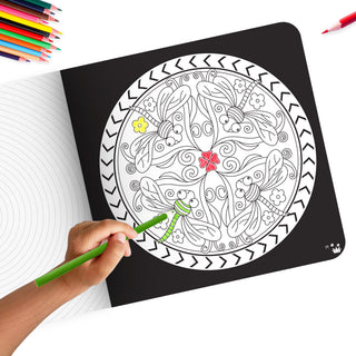 Lil Legends Let's Colour Set of 2 Colouring Books | Animals and Nature | Travel-Friendly Hardboard Support | Boosts Focus and Creativity | For UKG/Primary | Age 4+
